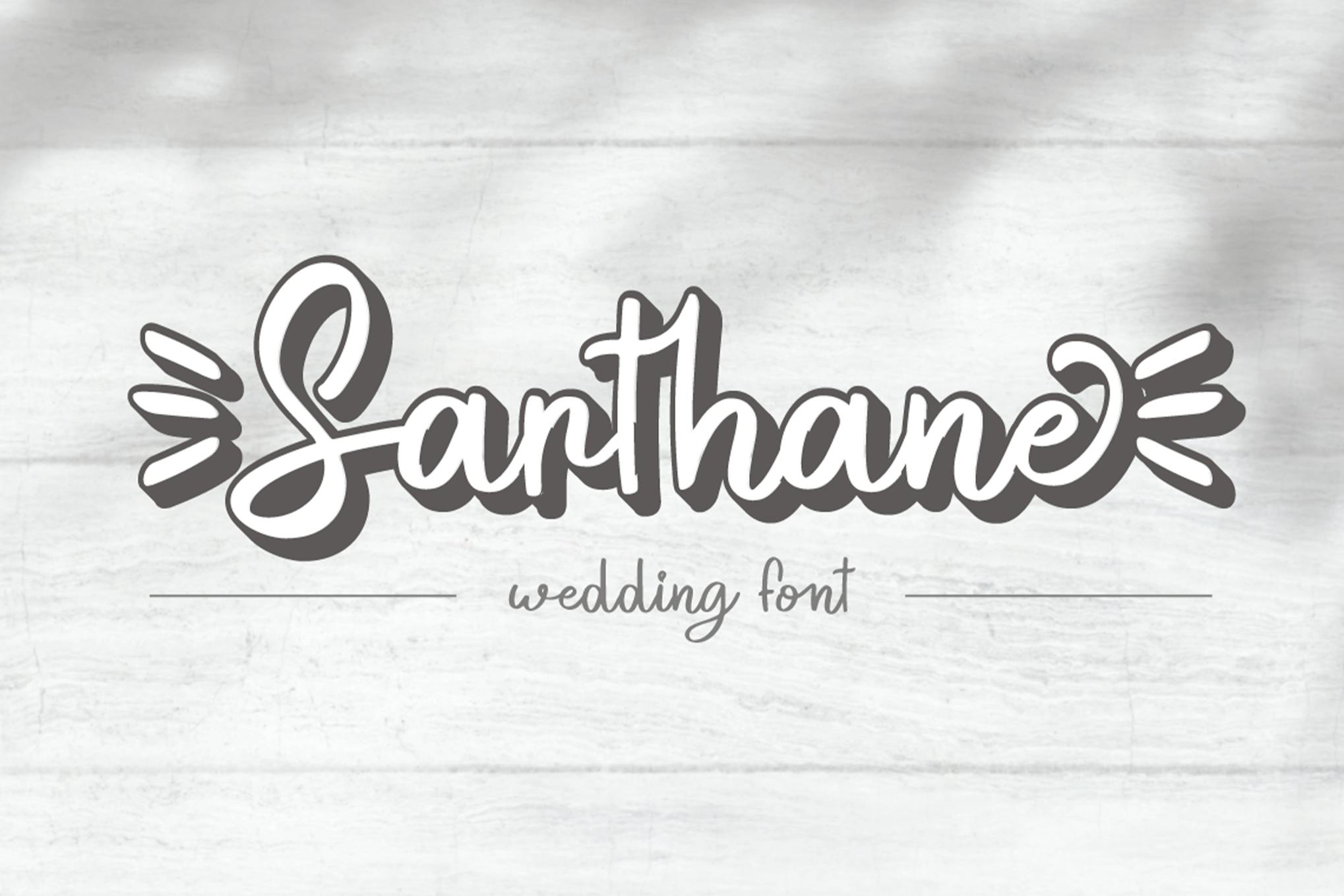 Sarthane - Wedding Font Free Download