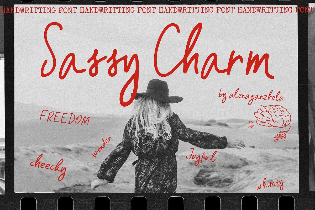 SASSY CHARM - handwritting font Free Download Free Download