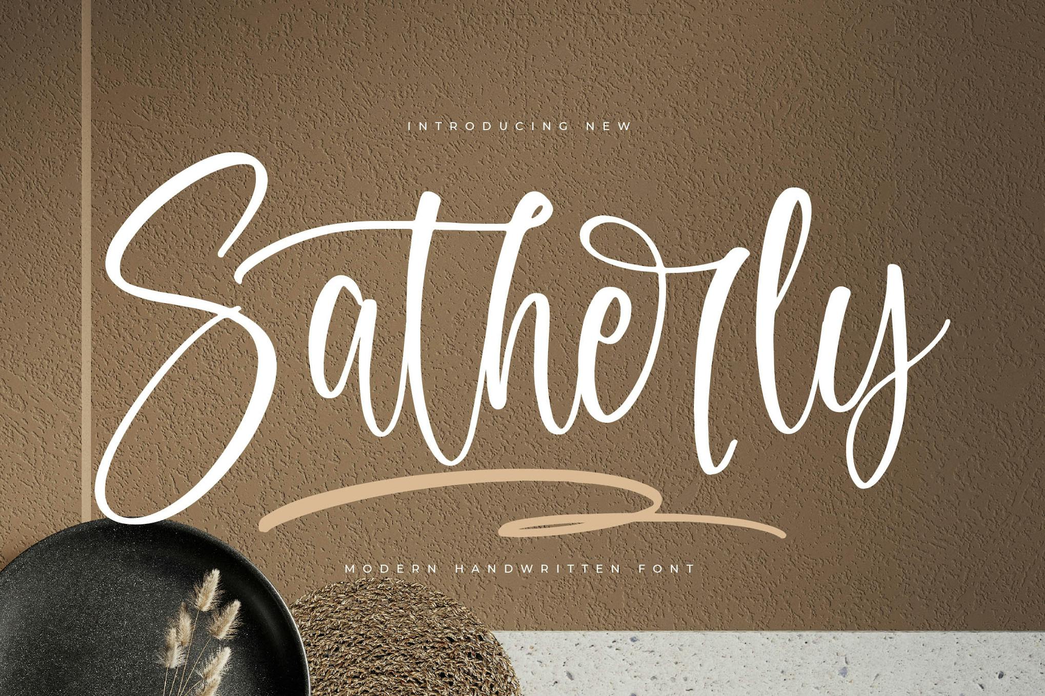 Satherly Modern Handwritten Font Free Download