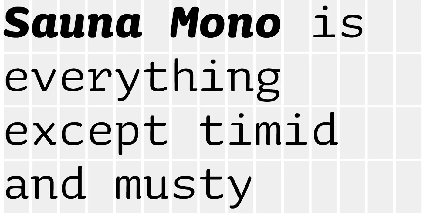 Sauna Mono Pro Font