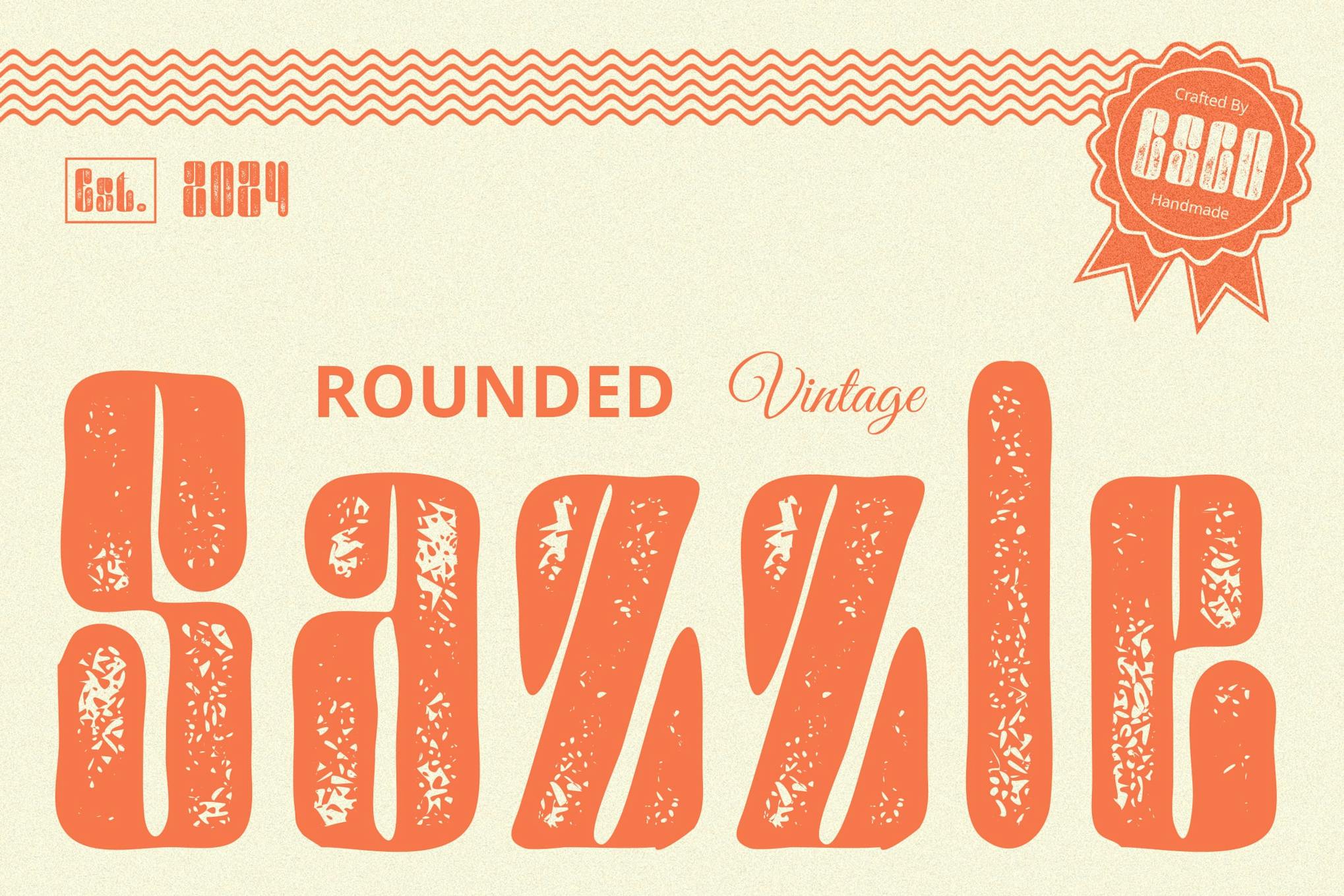 Sazzle Rounded Vintage Font Free Download