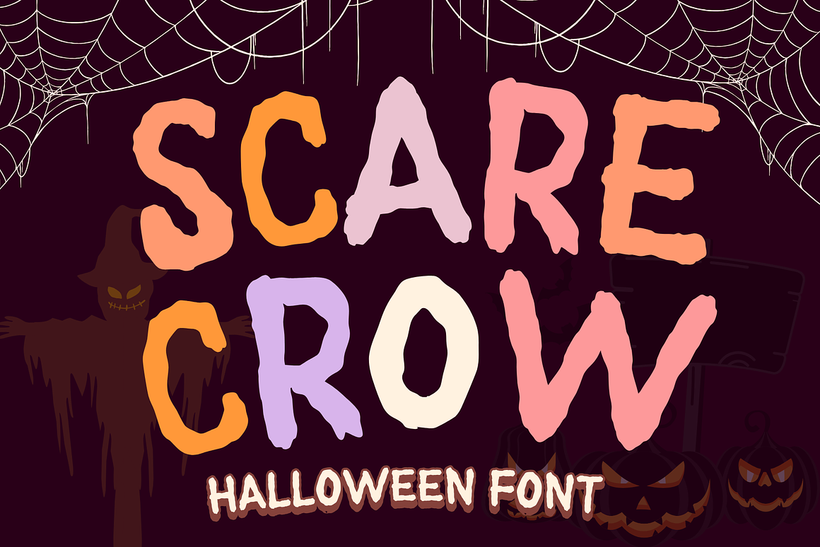 Scarecrow is a Halloween Font Free Download