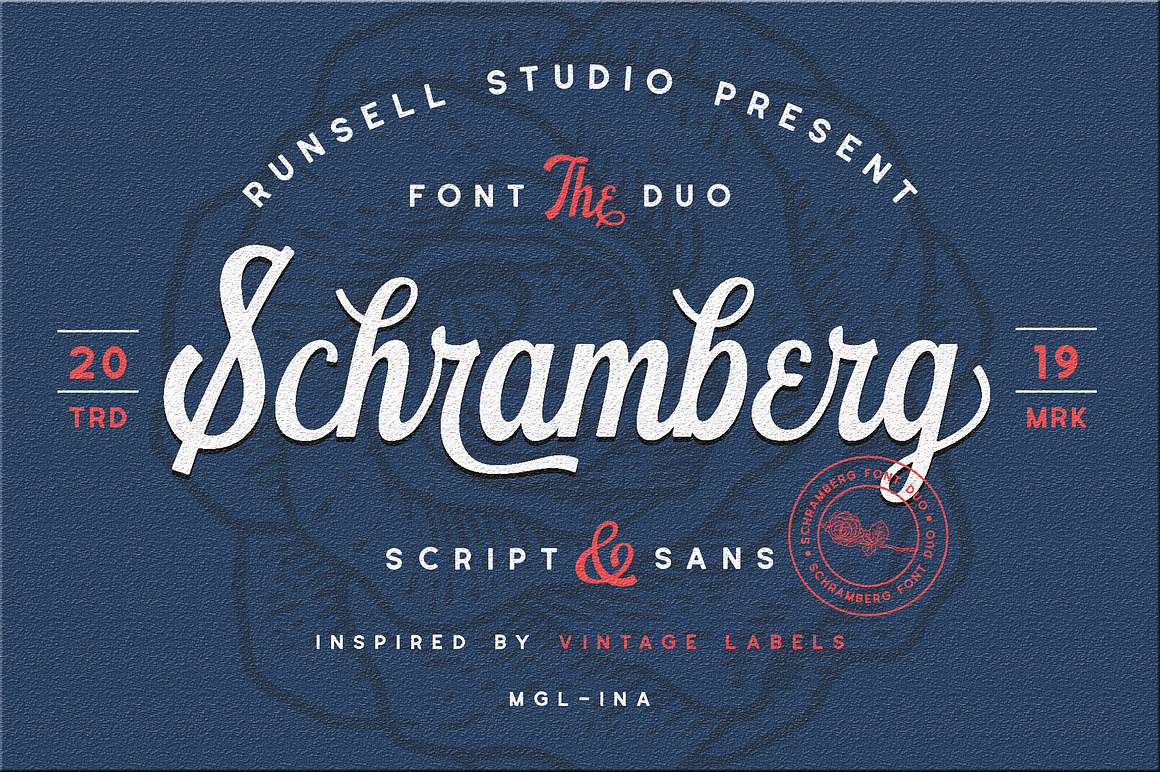 Schramberg Font Duo + Logo Template Free Download