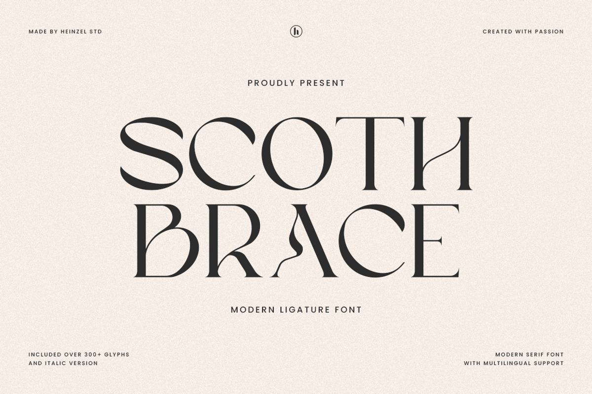 Scoth Brace Modern Ligature Font Free Download Free Download