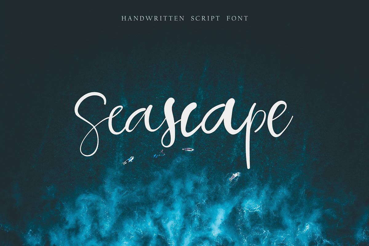 Seascape. Script Font Free Download Free Download