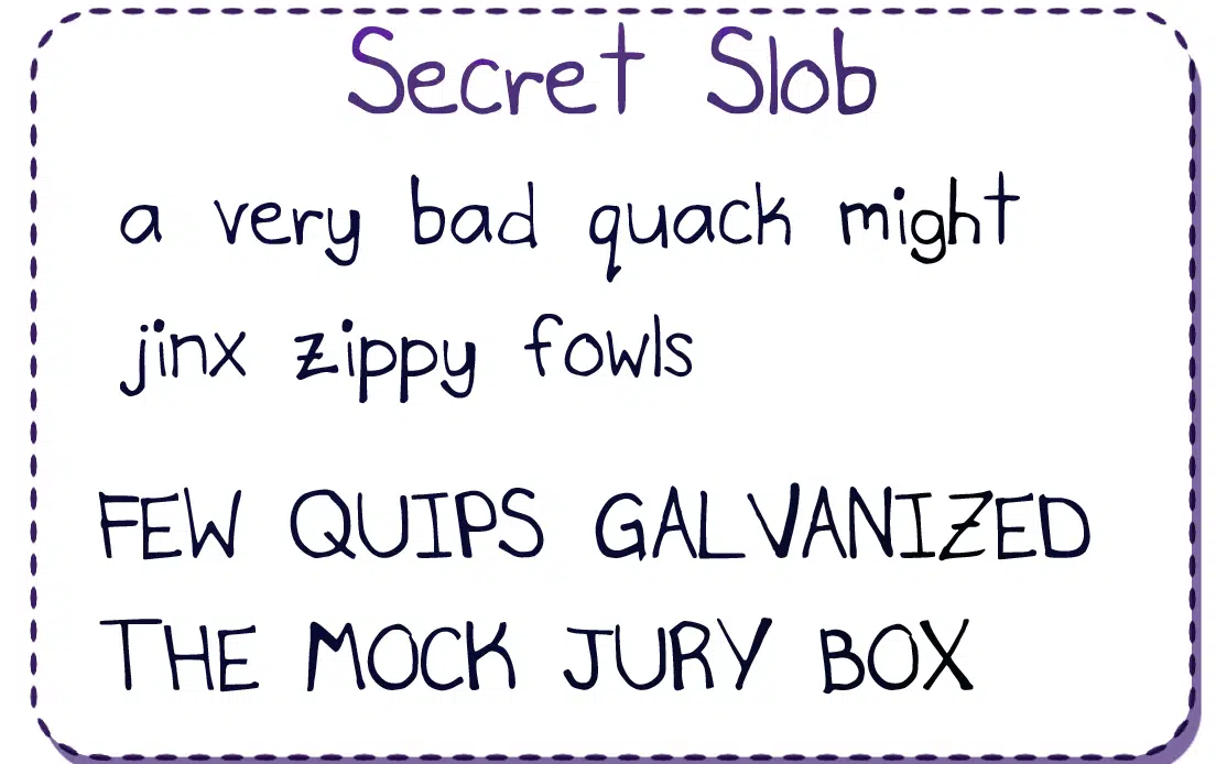 Secret Slob Font Free Download