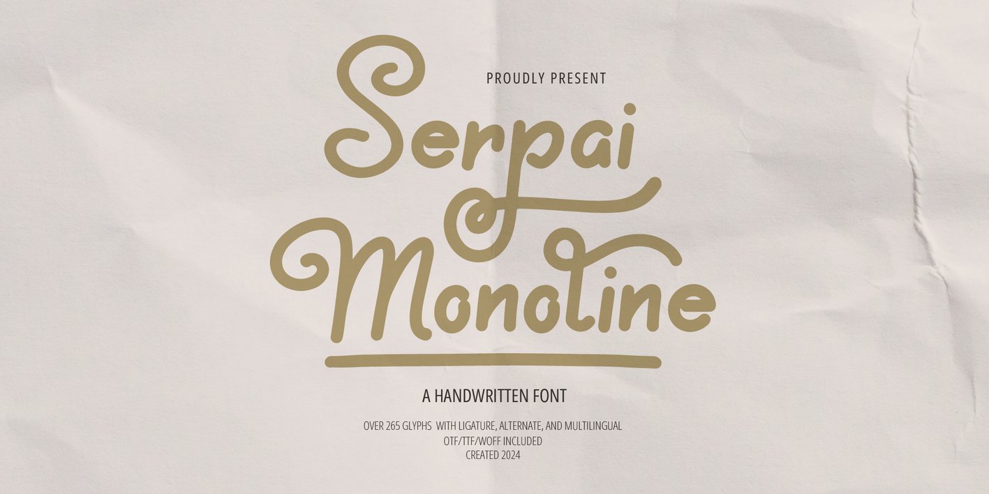 Serpai Monoline Font Free Download