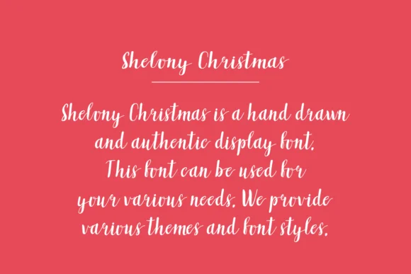 Shelony Christmas Font