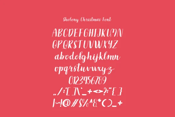 Shelony Christmas Font