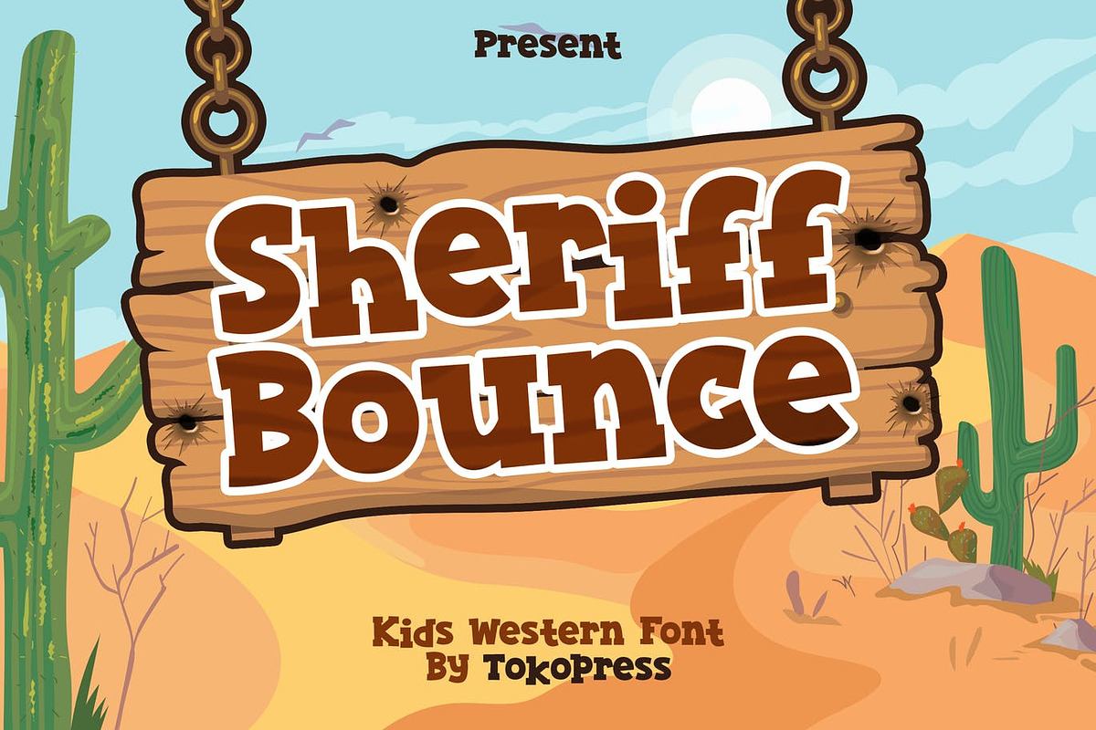 Sheriff Bounce - Kids Western font Free Download Free Download