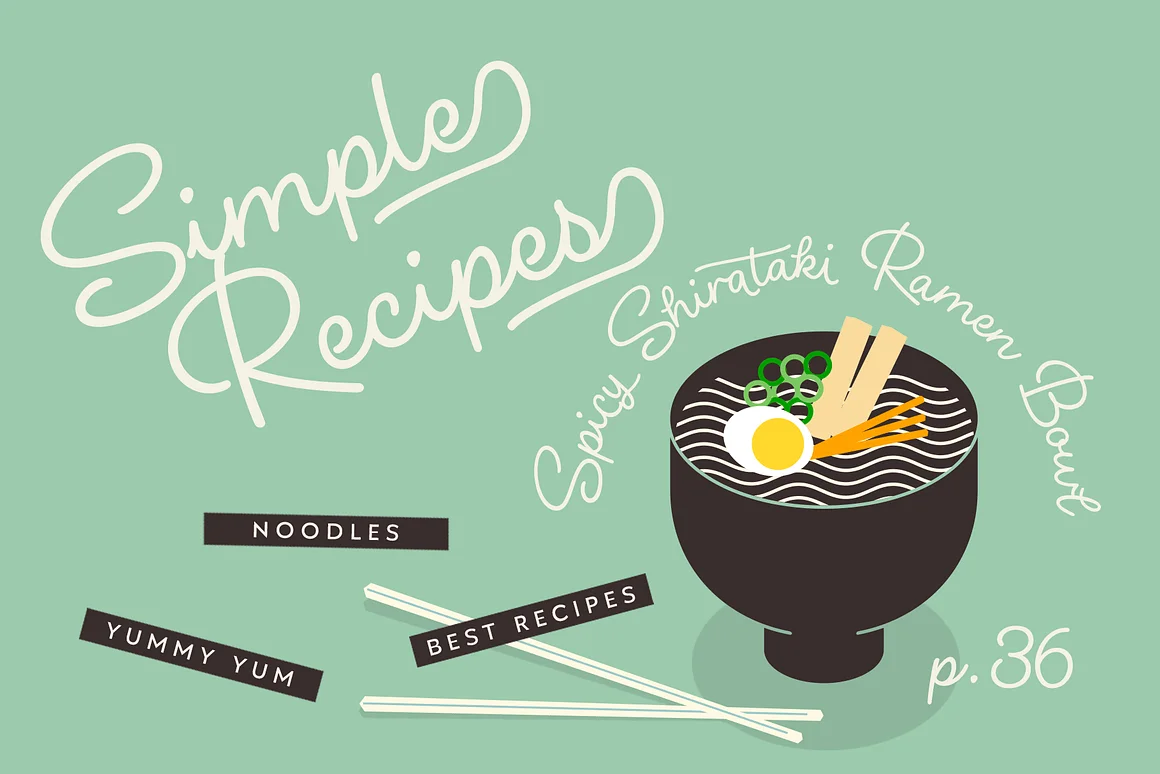 Shirataki Script Font