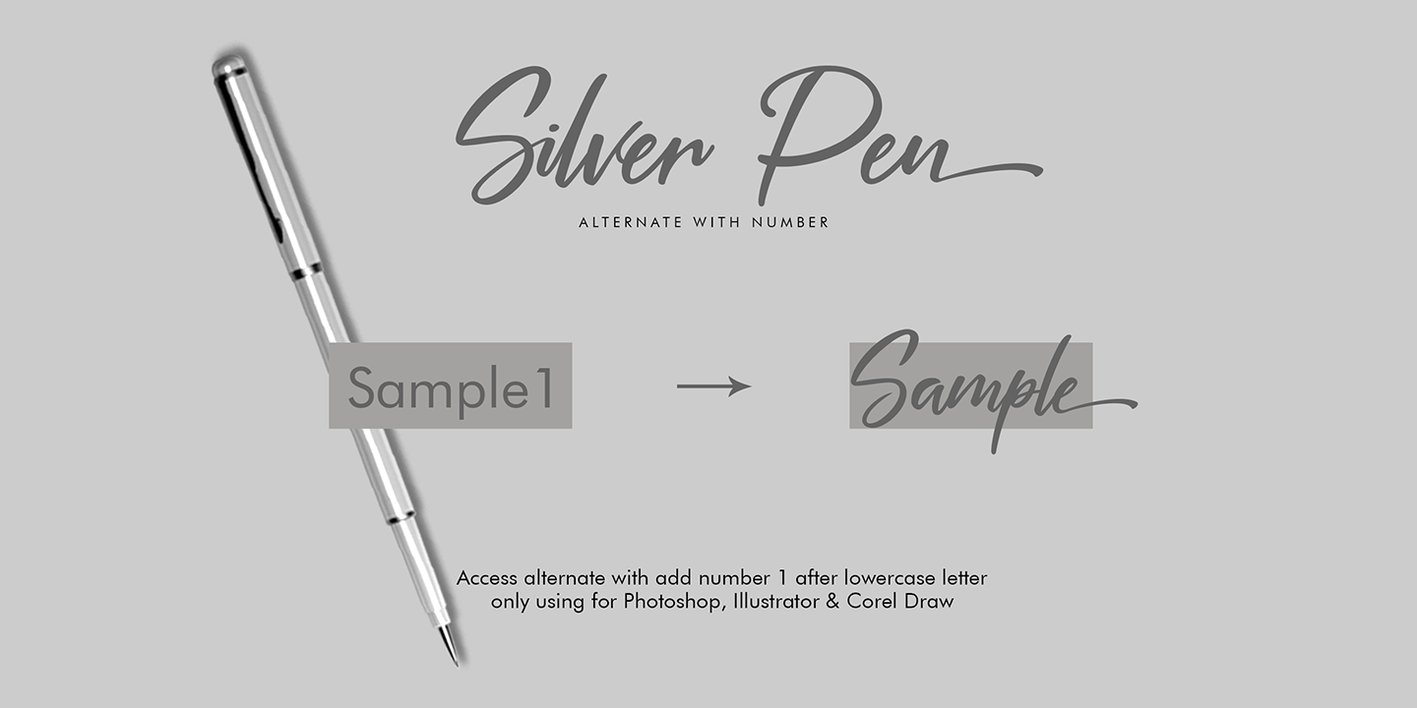 Silver Pen Font Free Download