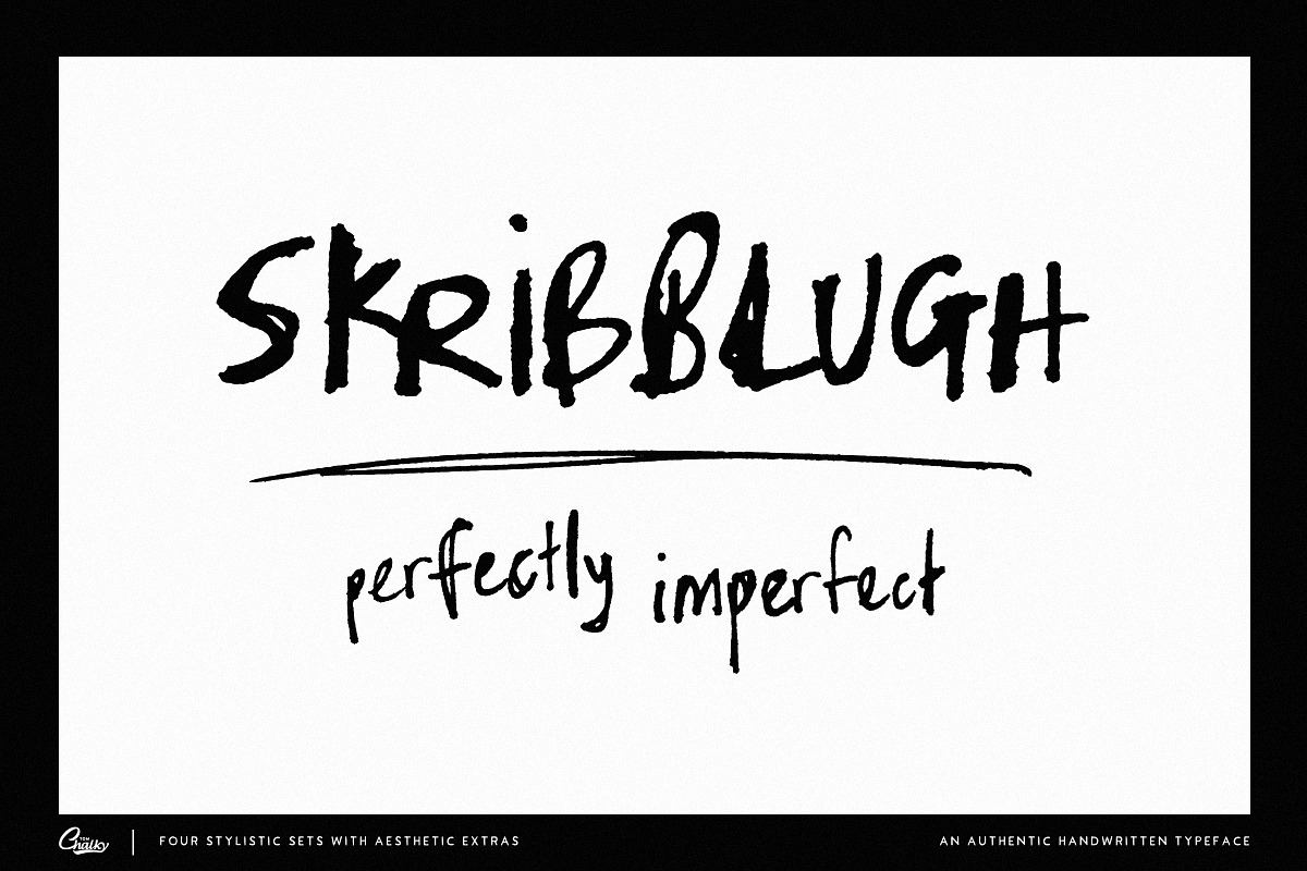 SKRIBBLUGH Font Family Free Download Free Download