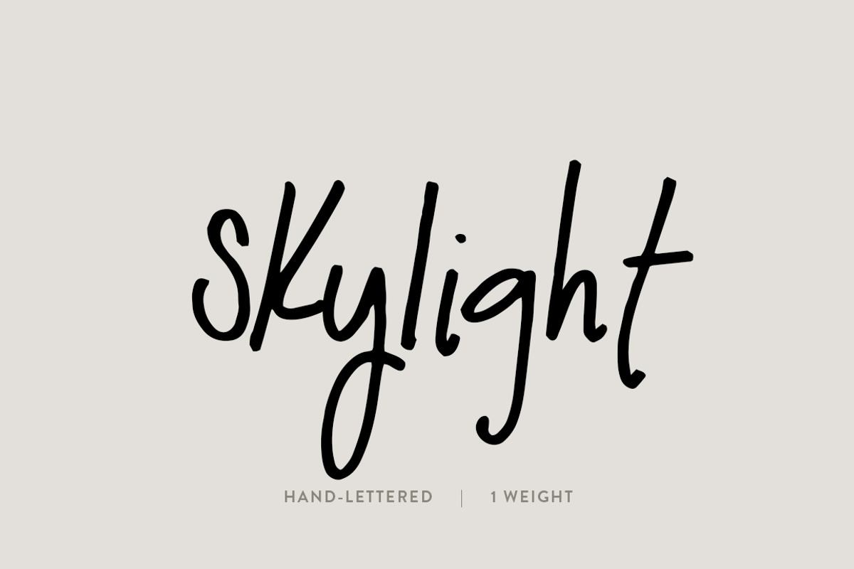 Skylight: A Hand-Lettered Font Free Download Free Download