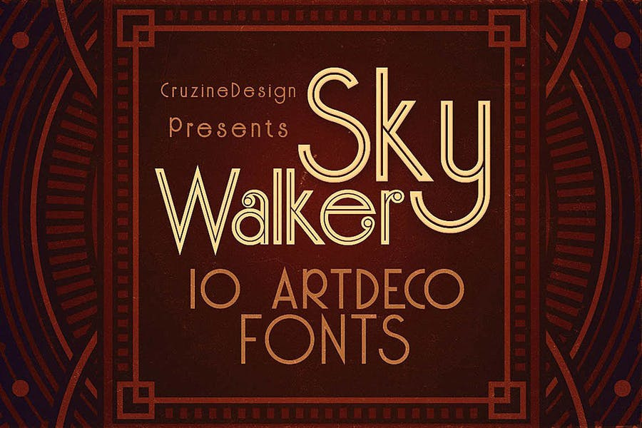 Skywalker - ArtDeco Typeface Font Free Download