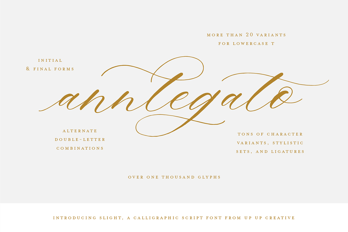 Slight, A Calligraphy Font Free Download