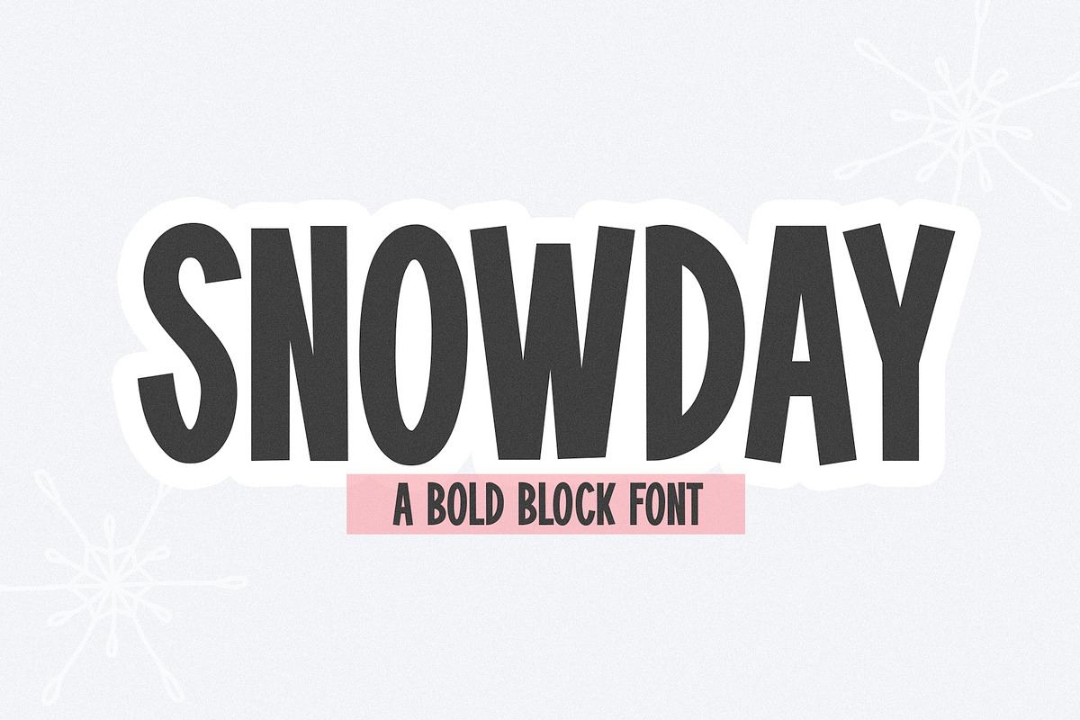 Snowday | Fun Block Font Free Download Free Download