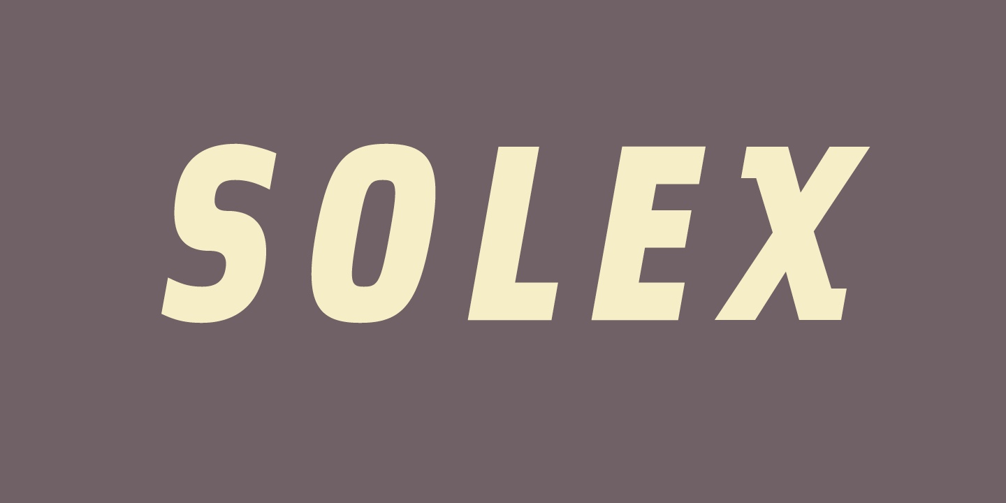 Solex Font Free Download