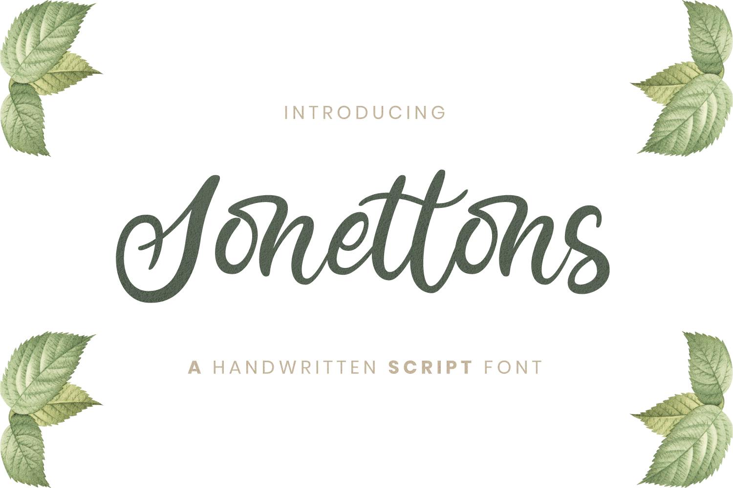 Sonettons Script - Wedding Font Free Download