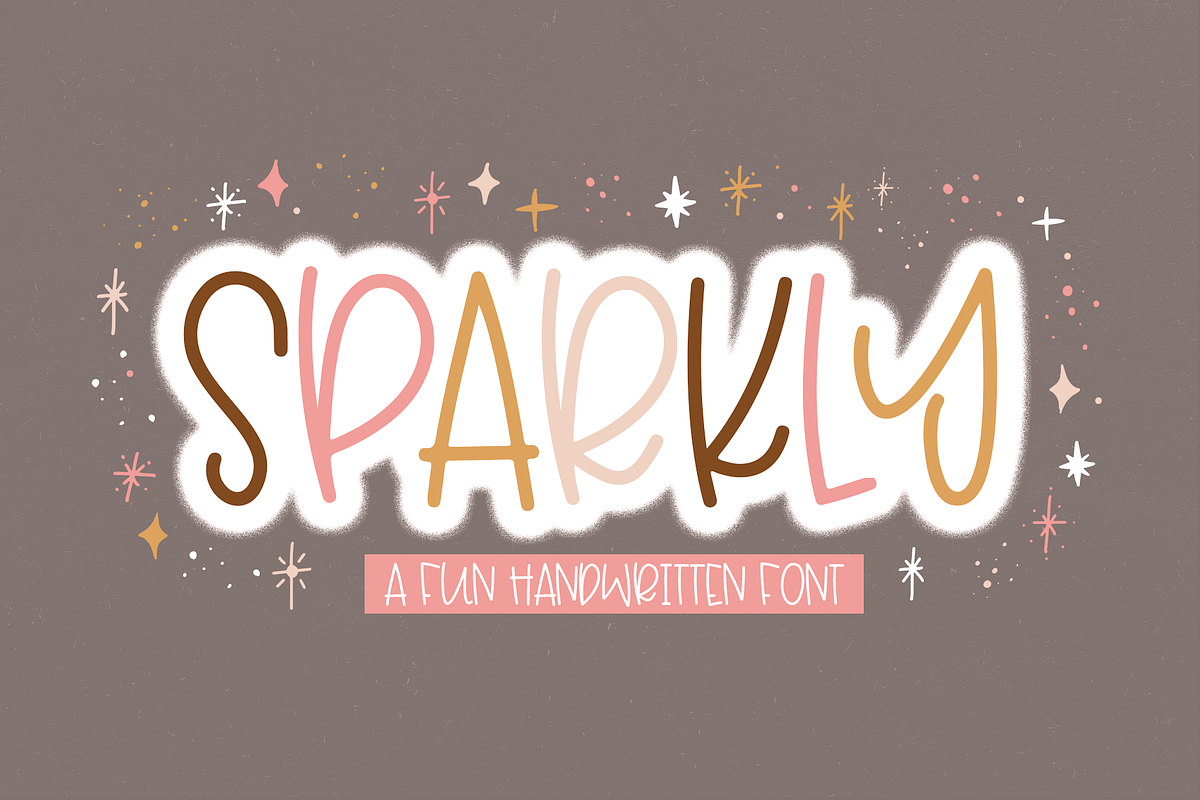 Sparkly | Fun Handwritten Font Free Download Free Download