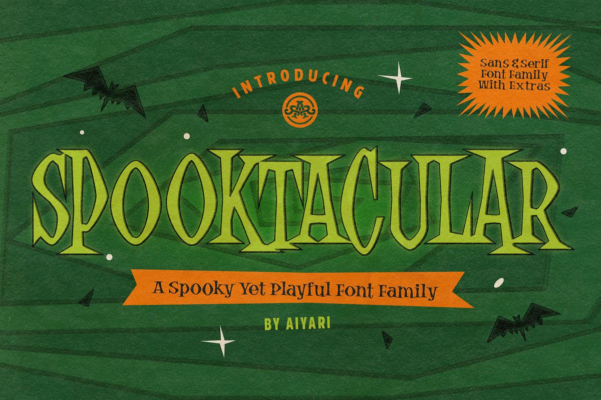 Spooktacular Font Family + Extras Free Download Free Download