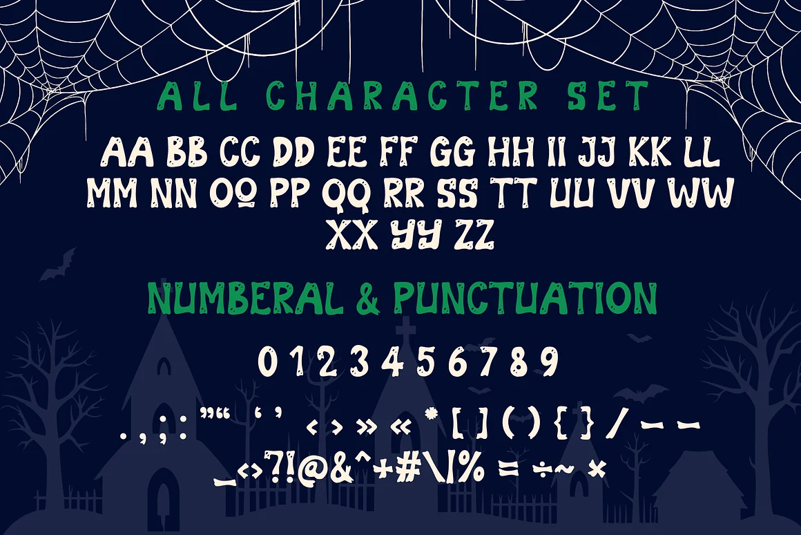Spooky Laboratory is Halloween Font