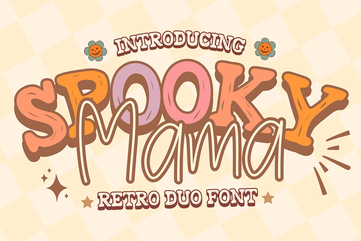 Spooky Mama is a Retro Duo Font Free Download