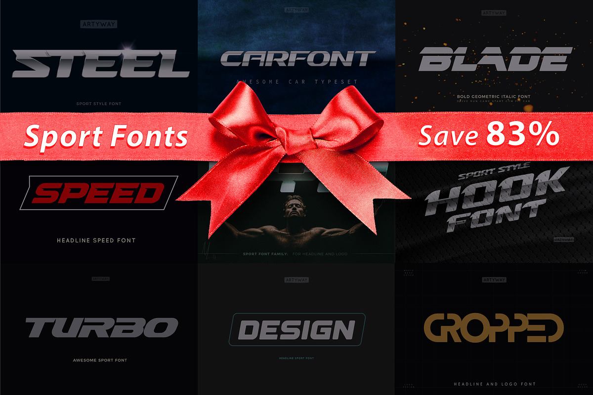 Sport Fonts Bundle / Save 83% Free Download Free Download