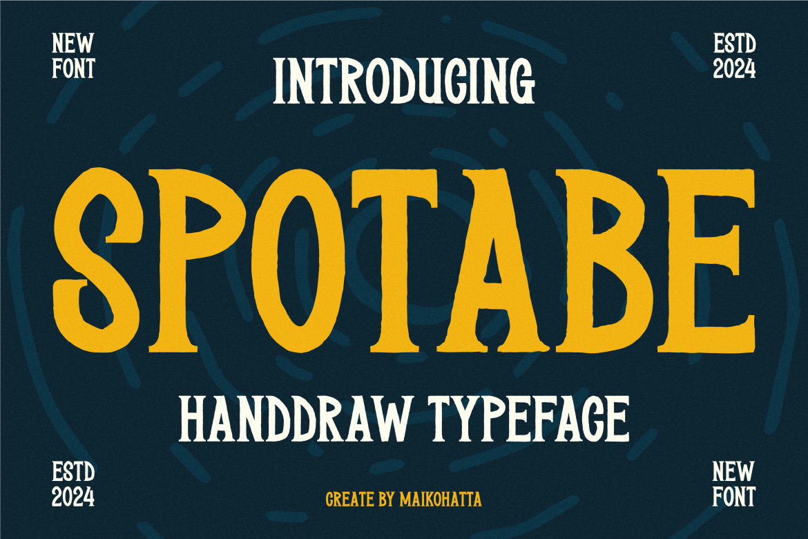 Spotabe - Handdraw Typeface Font Free Download