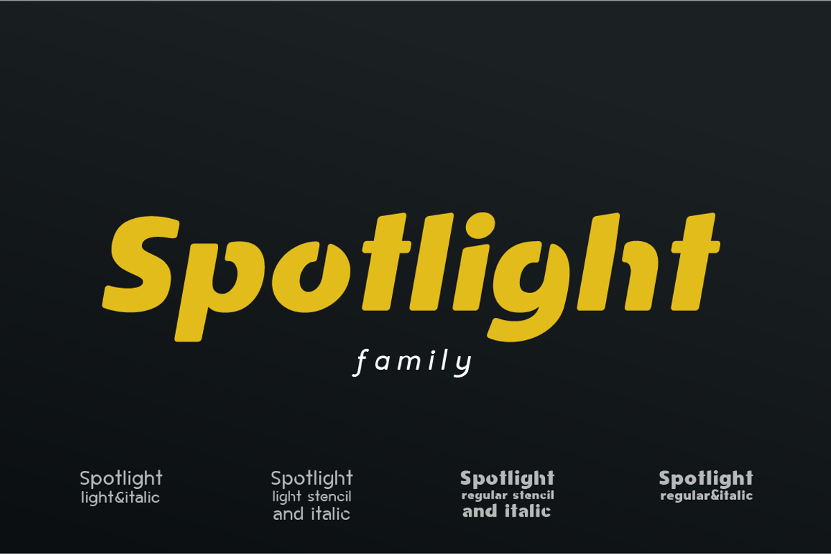 Spotlight I Sans Serif Family Free Download Free Download