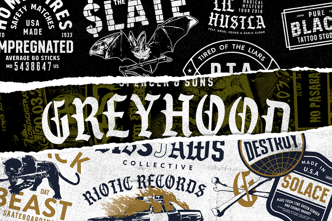 S&S GreyHood Font Bundles Free Download