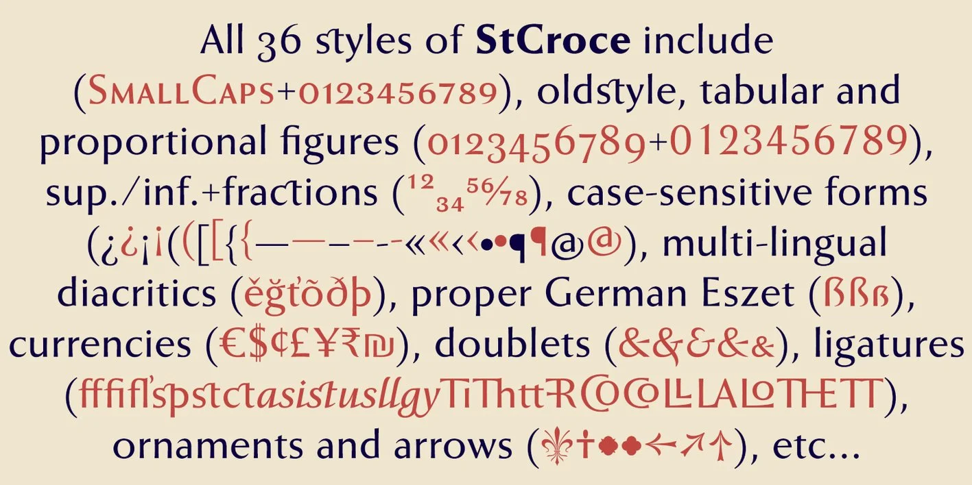 St Croce Pro Font