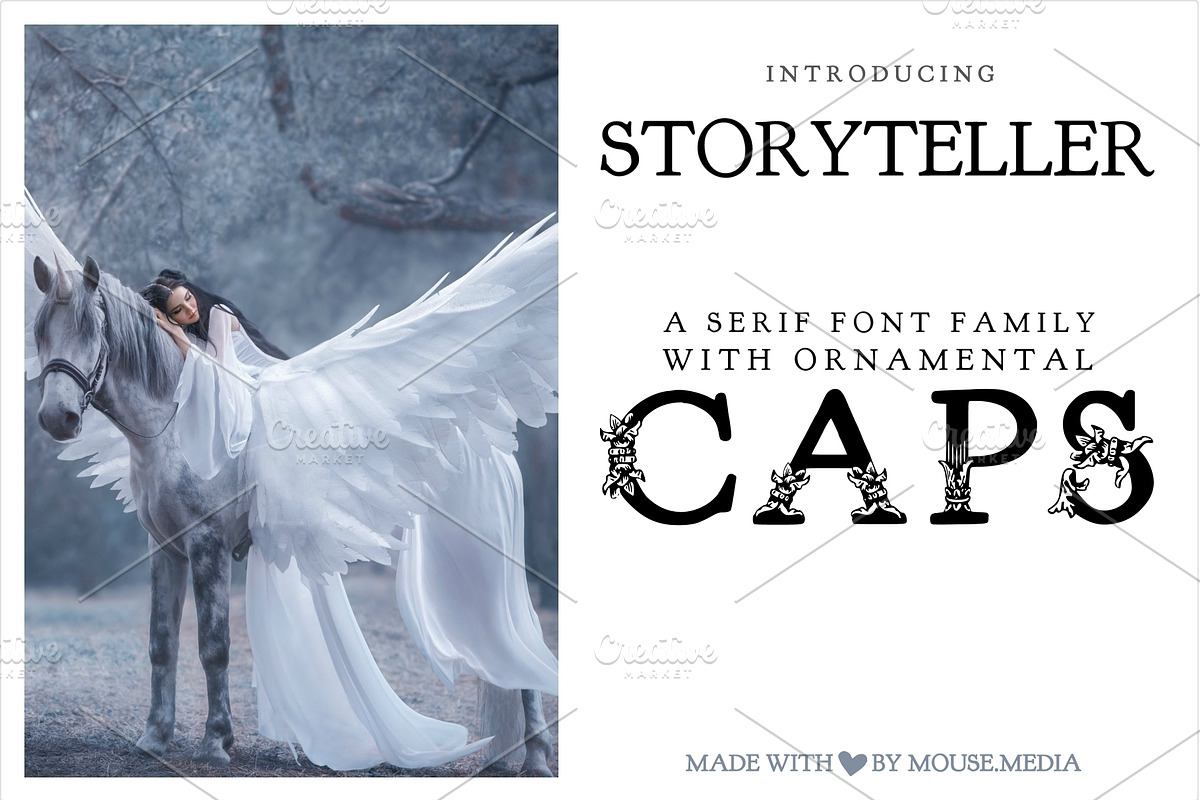 Storyteller Serif Font w Pretty Caps Free Download Free Download