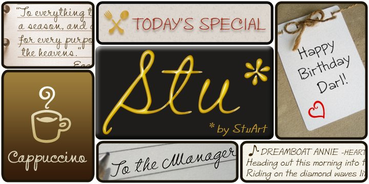 Stu's Handwriting Font Free Download