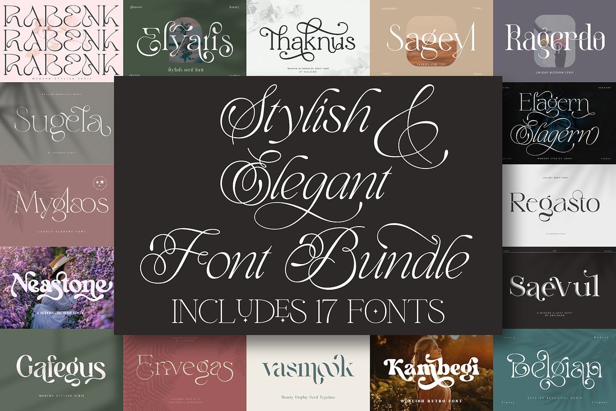 Stylish & Elegant Serif Font Bundle Free Download Free Download