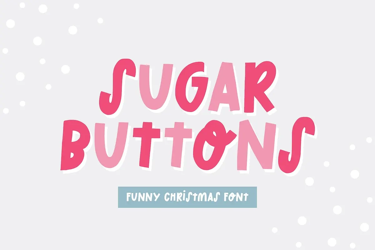 Sugar Buttons Funny Christmas font Free Download Free Download