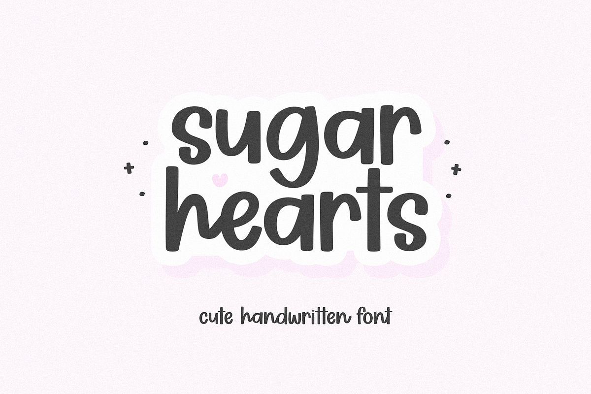 Sugar Hearts | Cute Handwritten Font Free Download Free Download