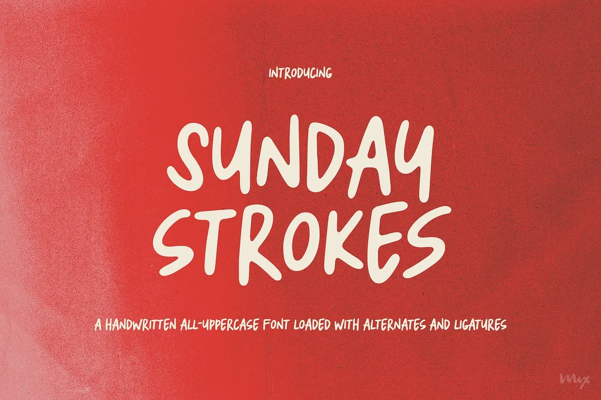 Sunday Strokes — All Uppercase Font Free Download Free Download