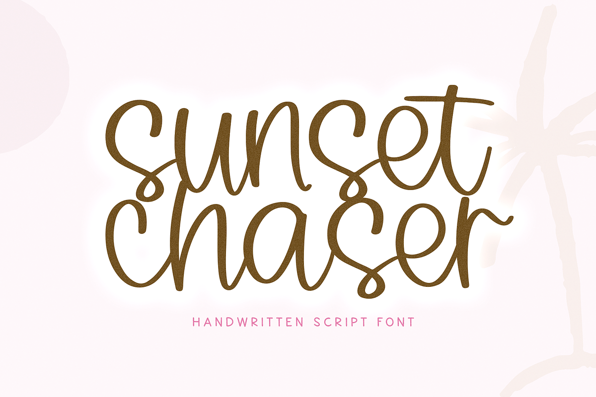 Sunset Chaser | Bouncy Script Font Free Download Free Download