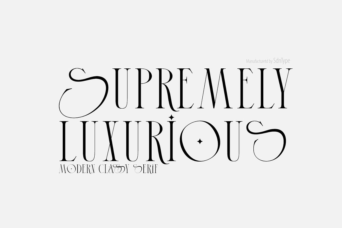 Supremely Luxurious Typeface Free Download Free Download