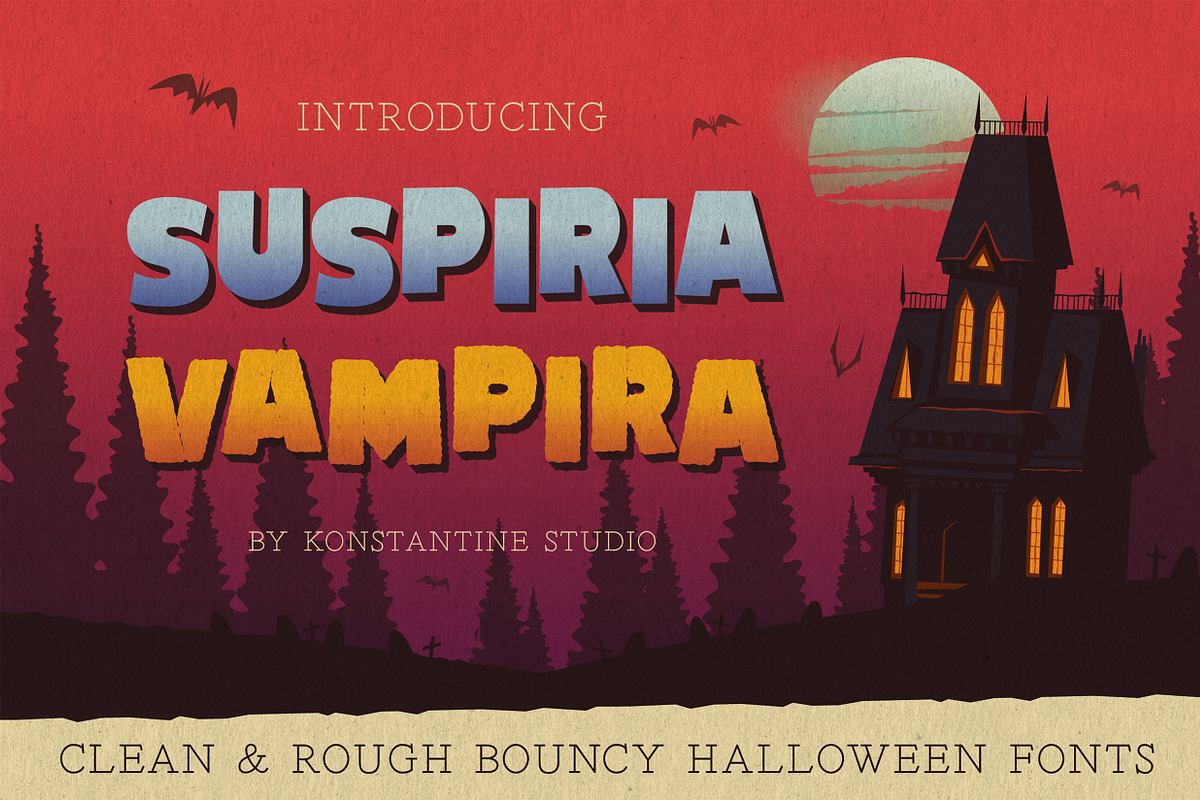 SUSPIRIA VAMPIRA - Bouncy Fonts Free Download Free Download