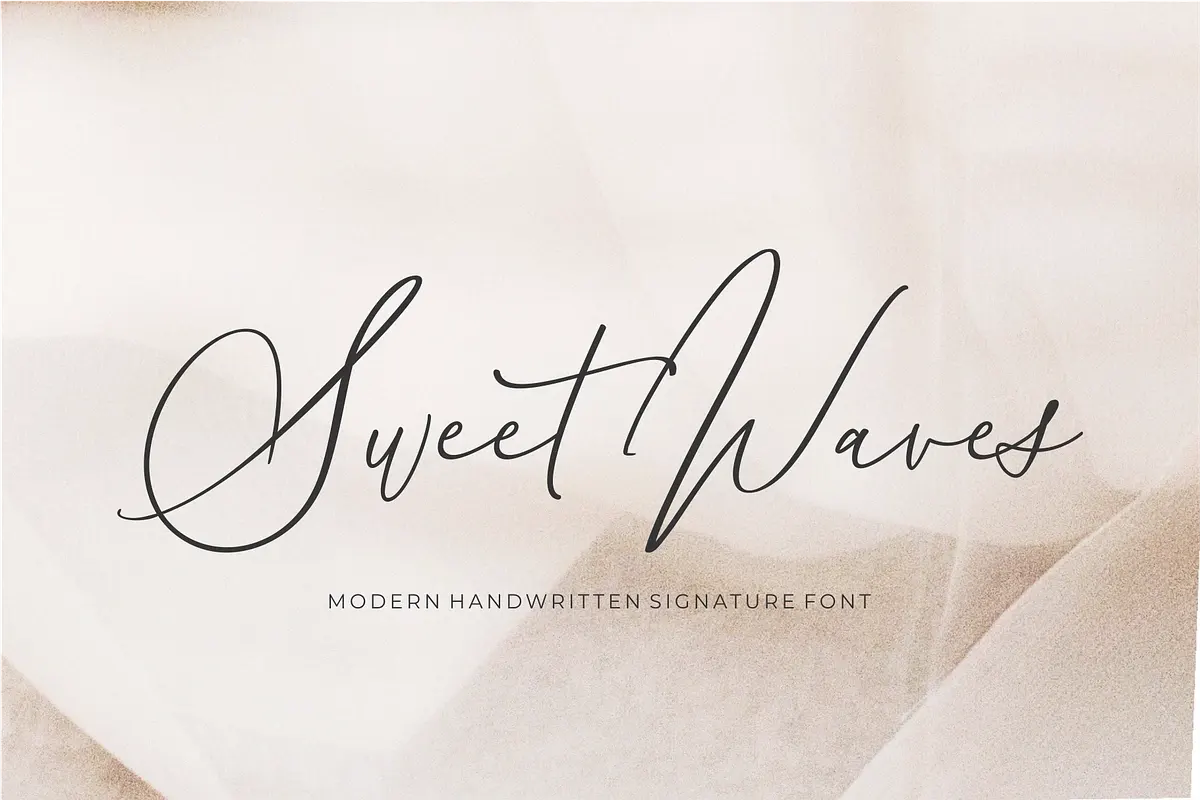 Sweet Waves - Luxury Handwritten Free Download Free Download