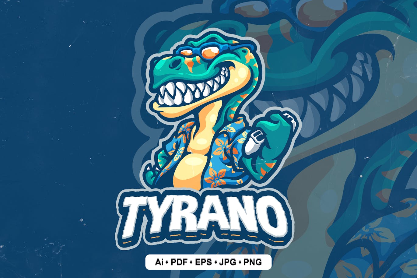 T-Rex Logo template for eSport and Sport Free Download