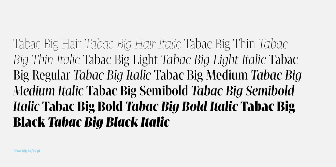 Tabac Big Font Free Download