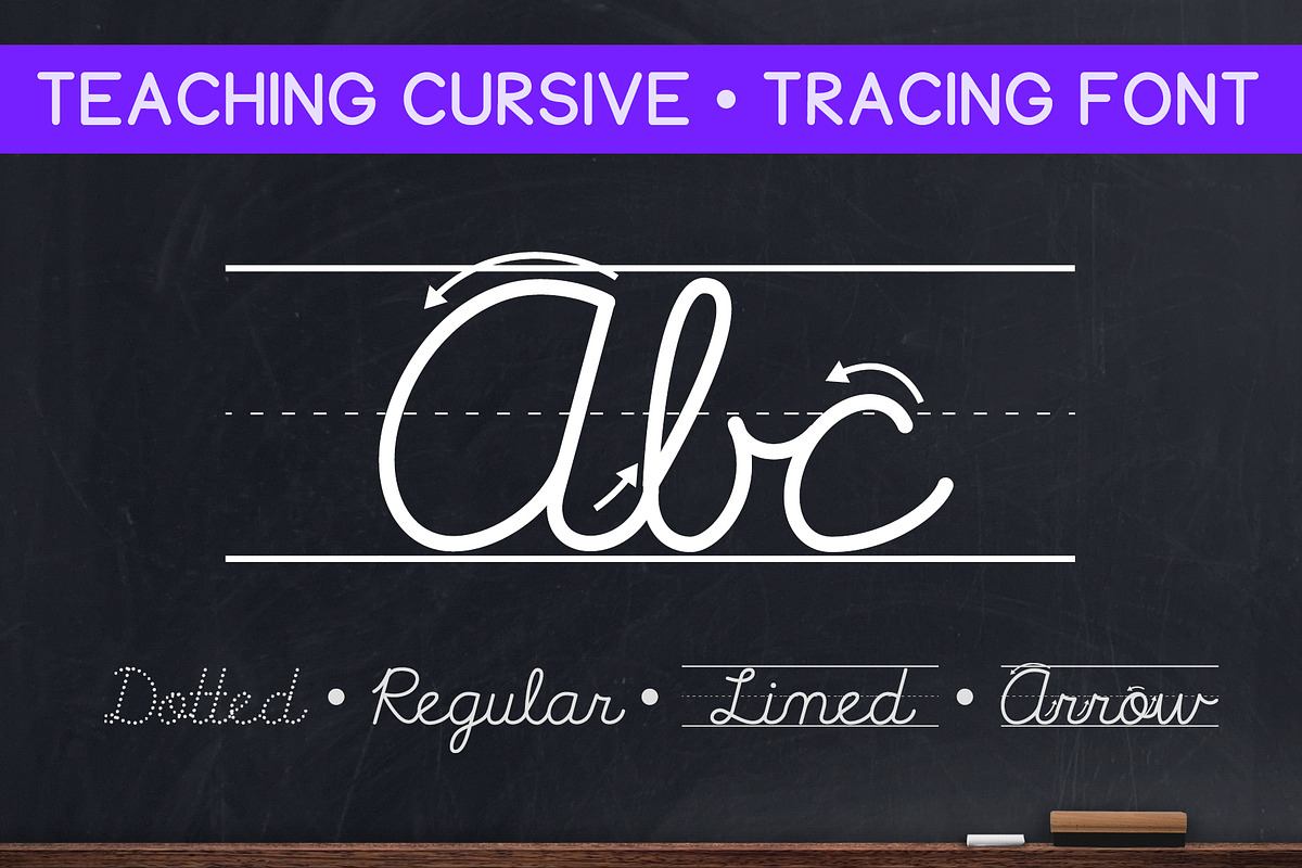 Teaching Cursive Letter Tracing Font Free Download Free Download