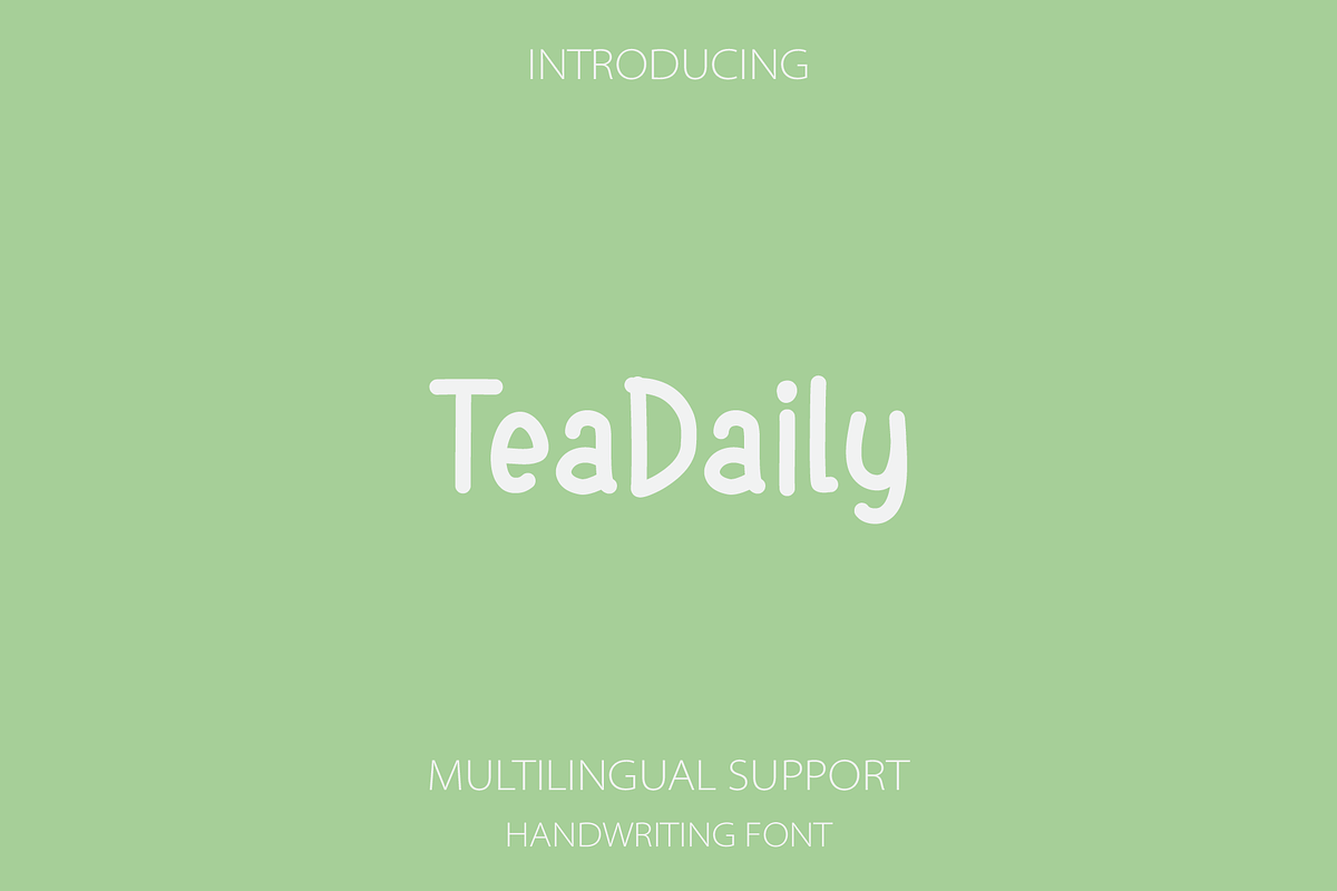 TeaDaily a Handwriting Font Free Download Free Download