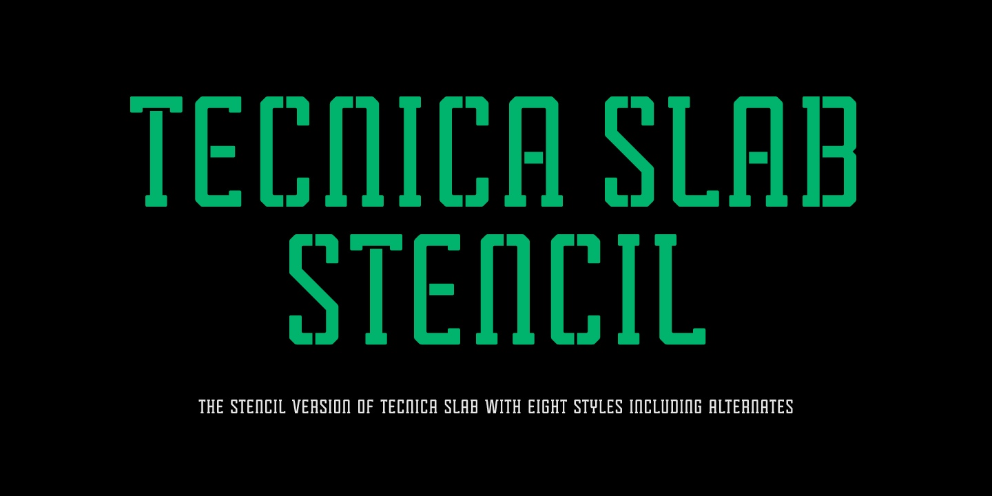 Tecnica Slab Stencil Font Free Download