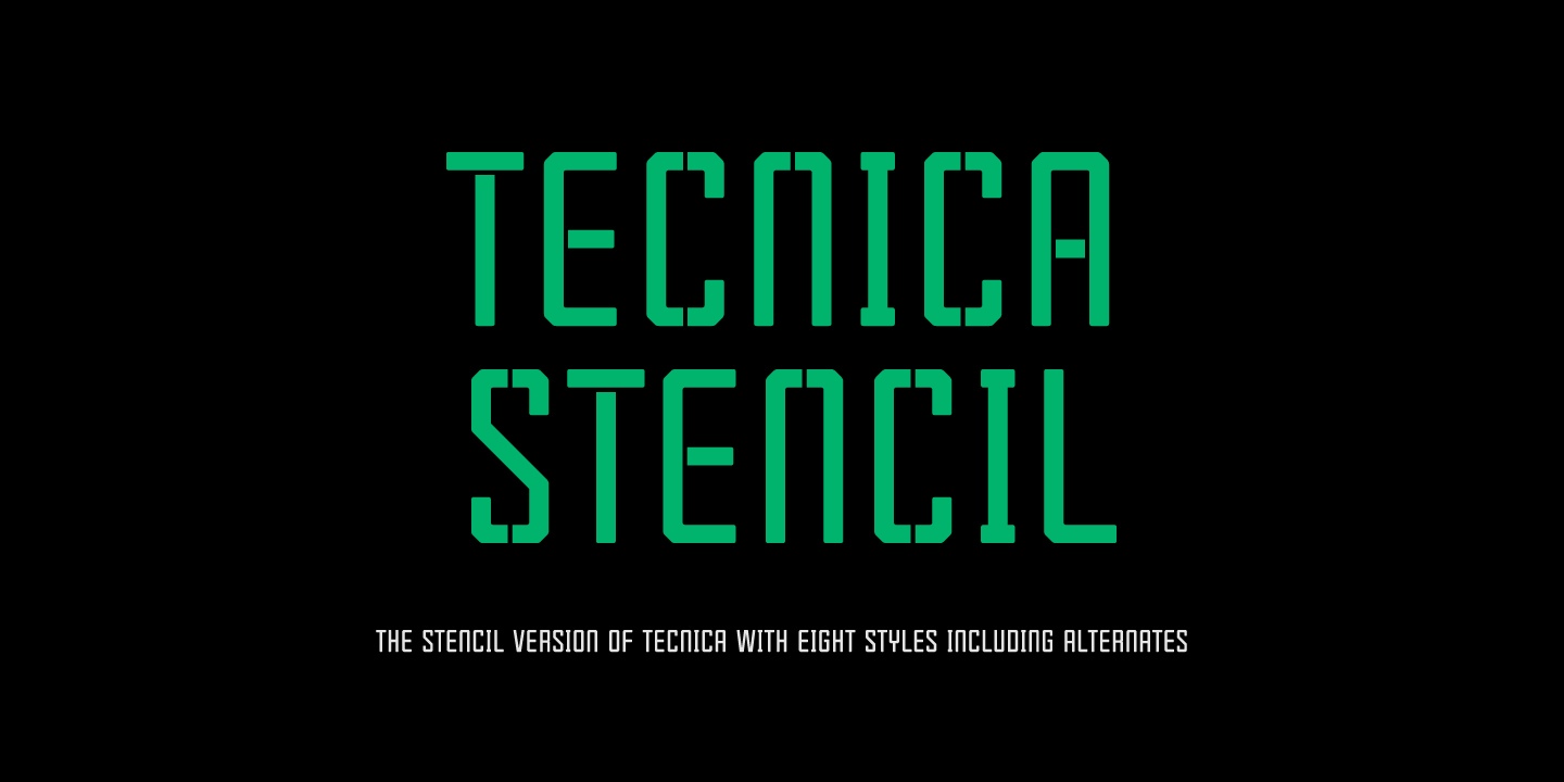 Tecnica Stencil Font Free Download