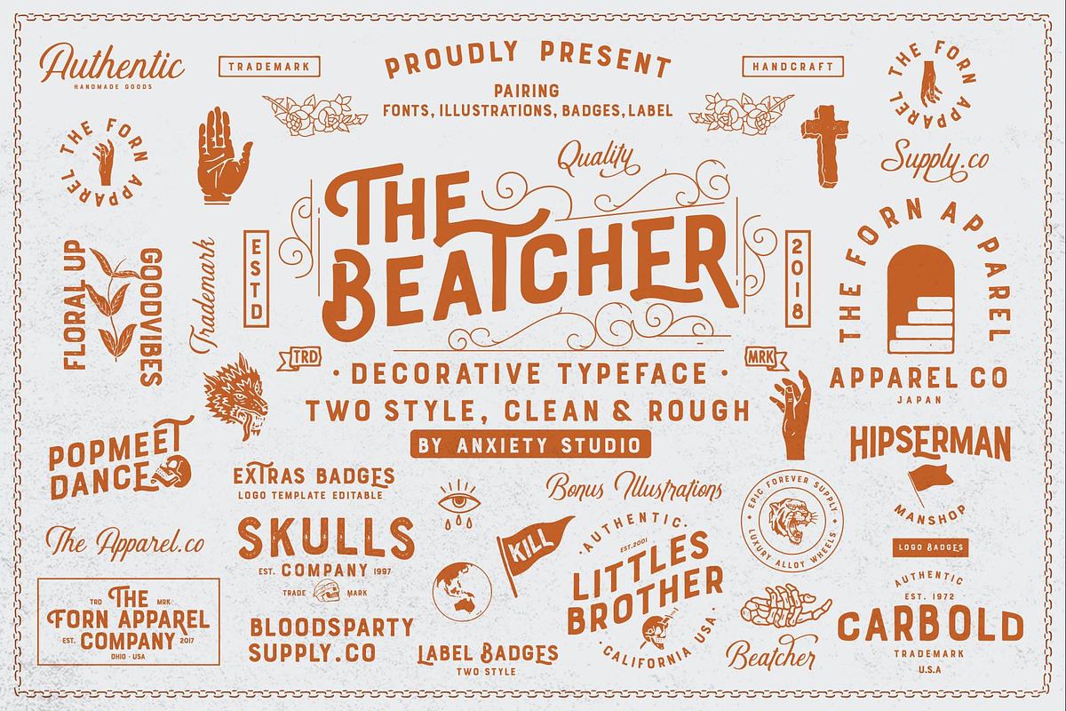 The Beatcher Typeface (Extras) Free Download Free Download