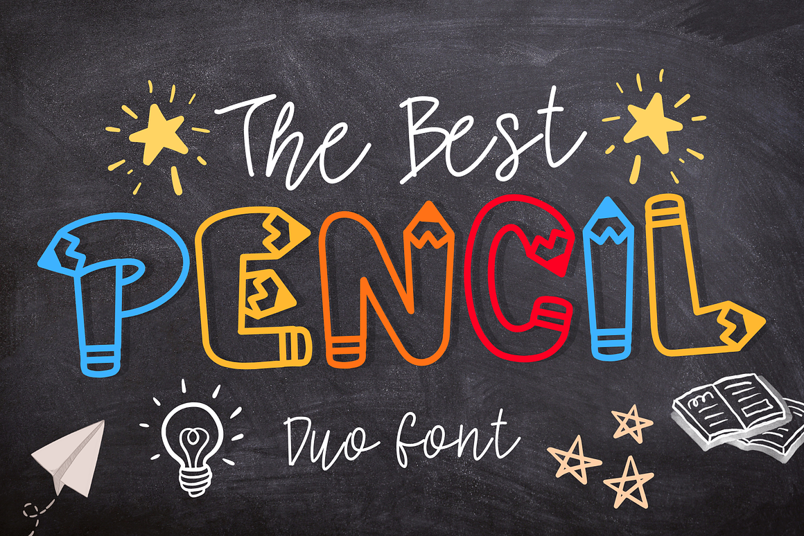 The Best Pencil is a Duo Font Free Download